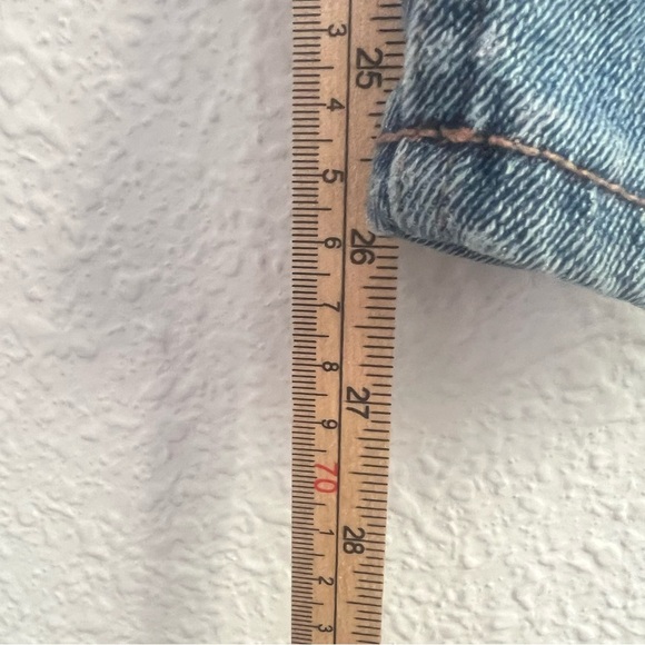 Free People We the Free Slim Ankle Denim Overalls Size 28 - Picture 4 of 13